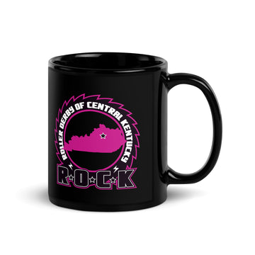 Roller Derby Black Glossy Mug
